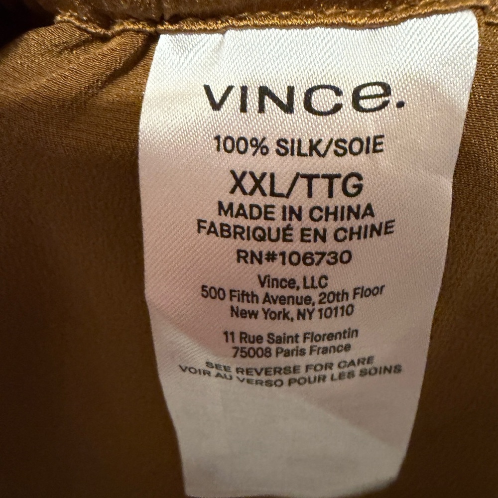 Vince Womens 100% Silk Pajama Pant size XXL NWOT - Picture 12 of 15